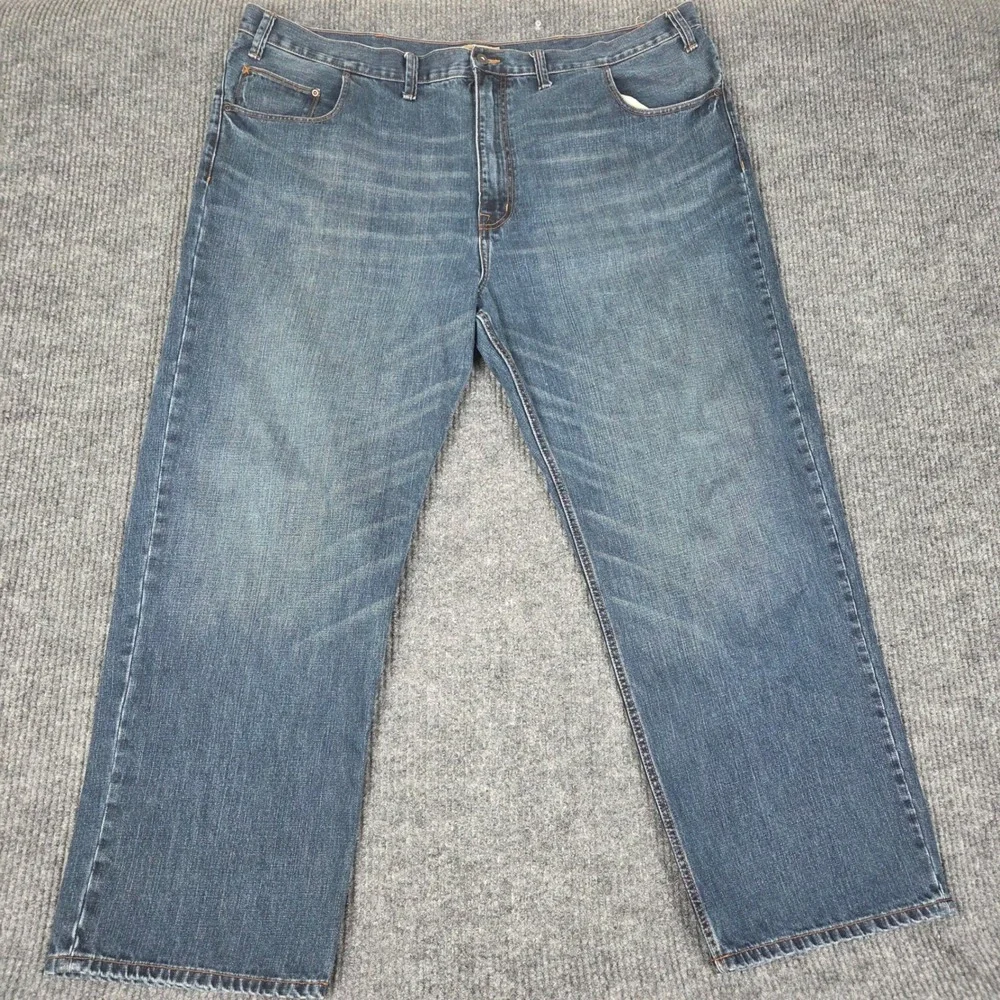 The Foundry Supply Co Mens Blue Straight Leg Denim Jeans 48x32 Medium Wash 26527